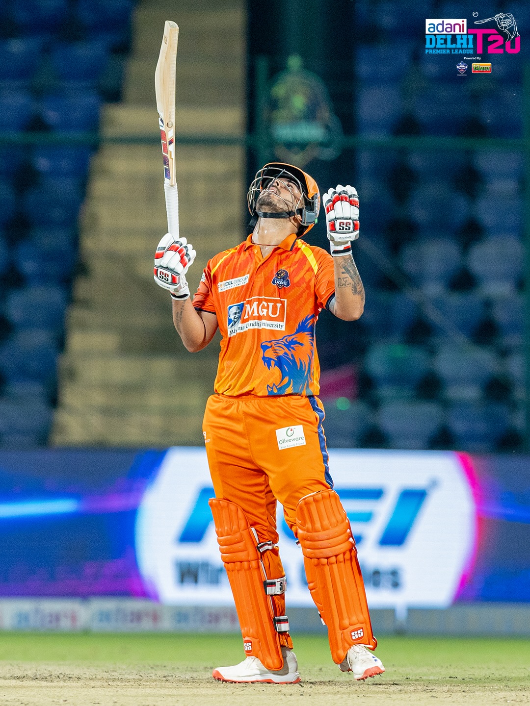 Cricket player with bat